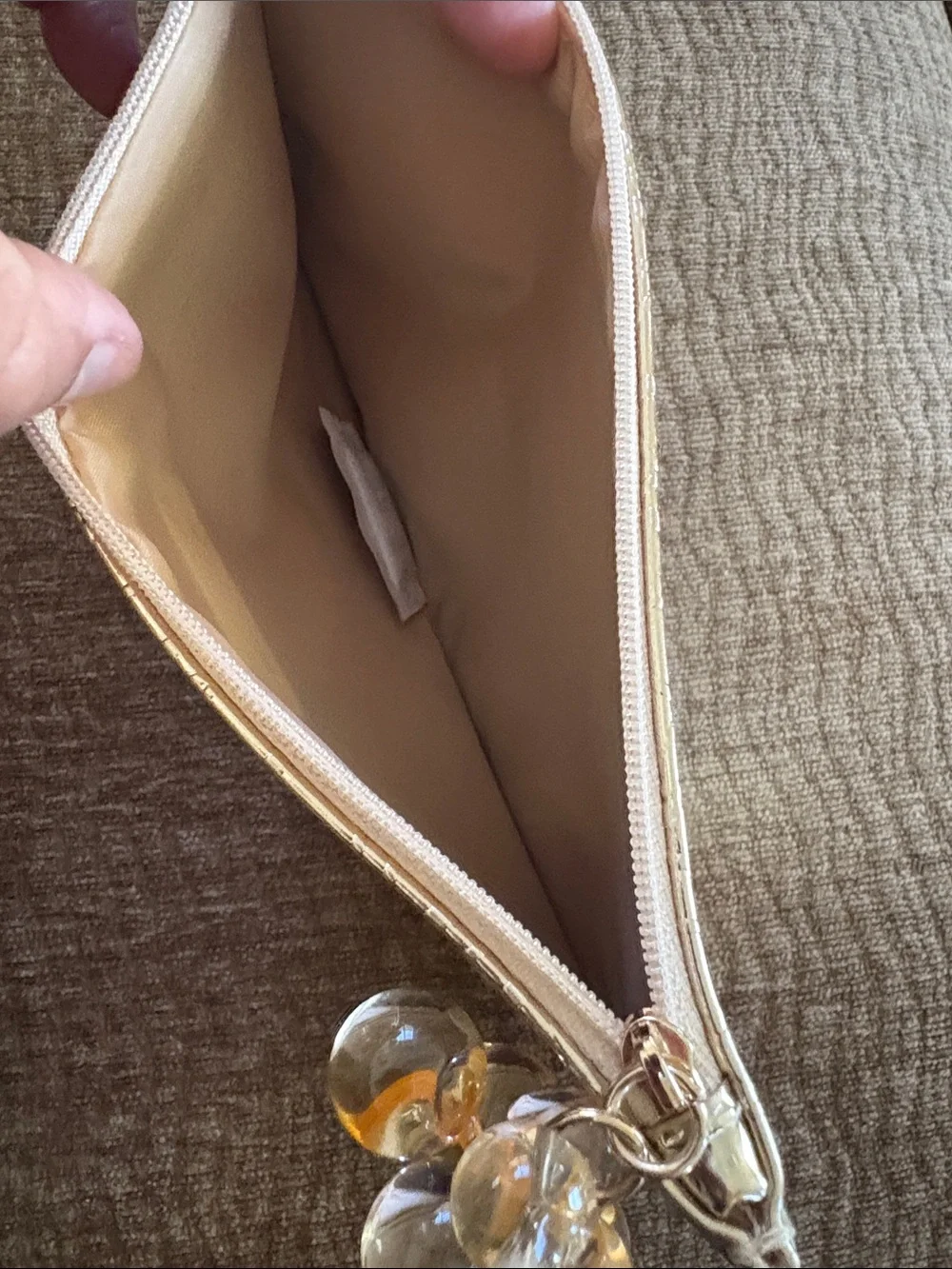 MAC Metallic Silver Cosmetic Pouch